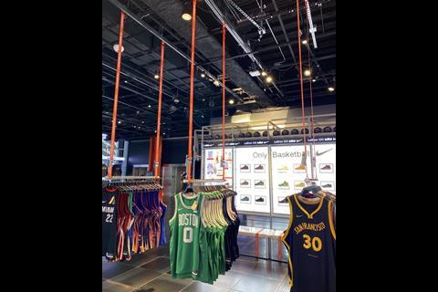 Interior of Nike store, New York